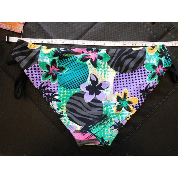 Joe Boxer Swim Bottom Womens Floral Bikini Bottom Size Medium - Picture 3 of 9